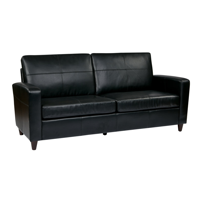 Francesville Leather 72'' Reception Sofa