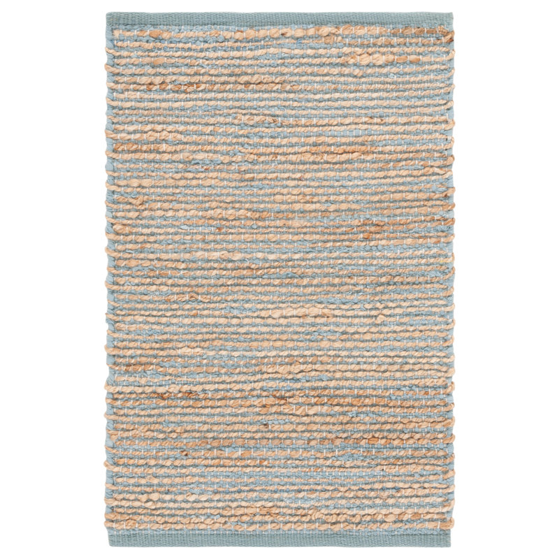 Cape Cod 236 Hand Woven Jute; Cotton No Pattern Rug, Rectangle 4' x 6'