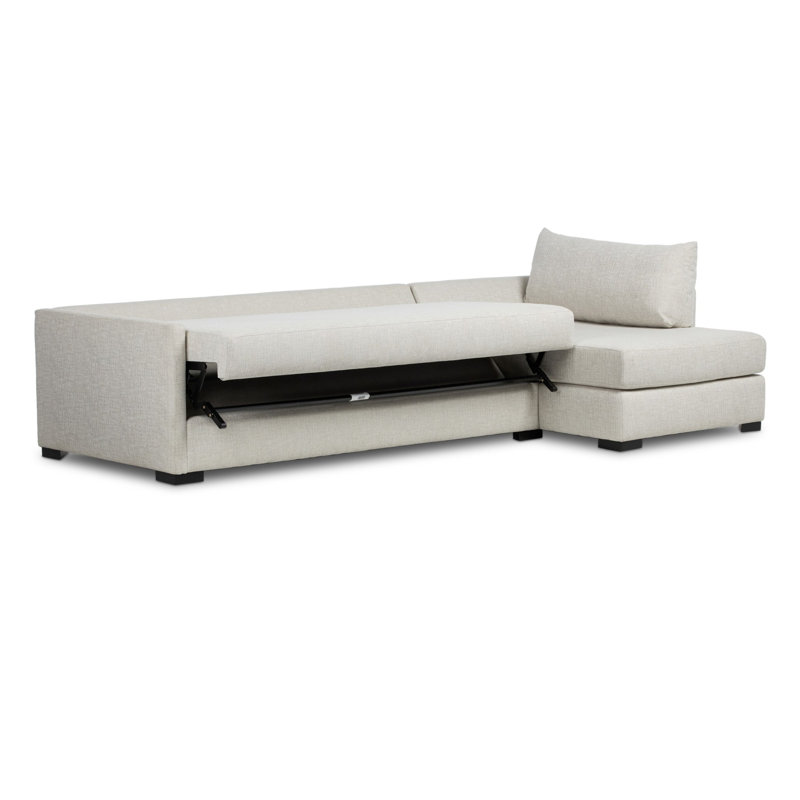 Wickham Chaise Sectional, 35" H x 126.5" W x 61" D, Right Arm Facing W/Storage