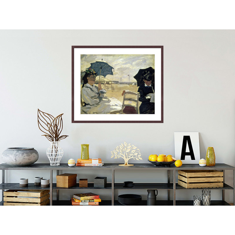 «The Beach at Trouville» par Claude Monet, impression giclée encadrée, H 33,5 po x l 39,77 po