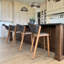 Tabouret de bar et de comptoir rembourré à dossier bas avec structure en métal (ensemble de 2)-1991056703
