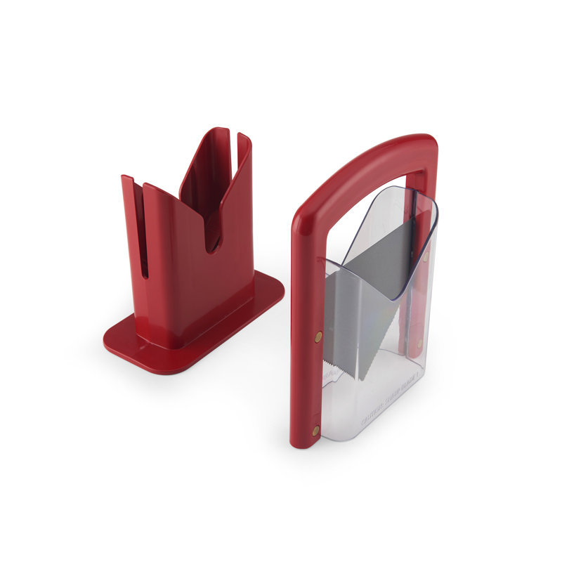Hoan The Original Bagel Guillotine Universal Slicer, Red