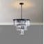 Luminaire suspendu moderne en cristal à 3 niveaux Glam-130217984