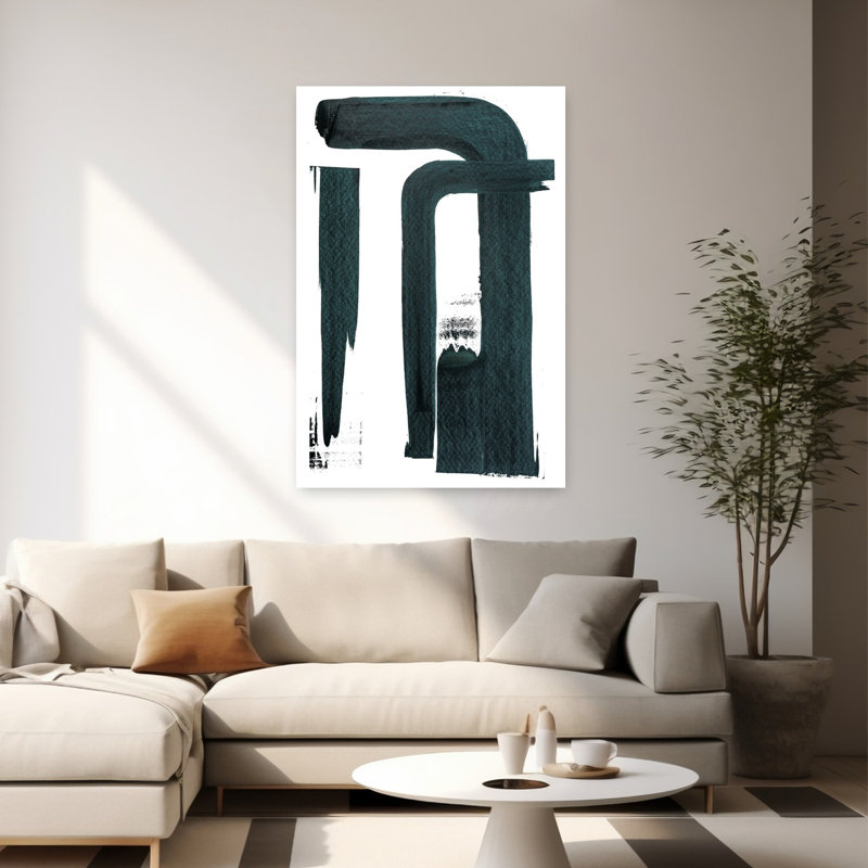 Art contemporain, art contemporain minimaliste abstrait, H 60 po x l 40 po