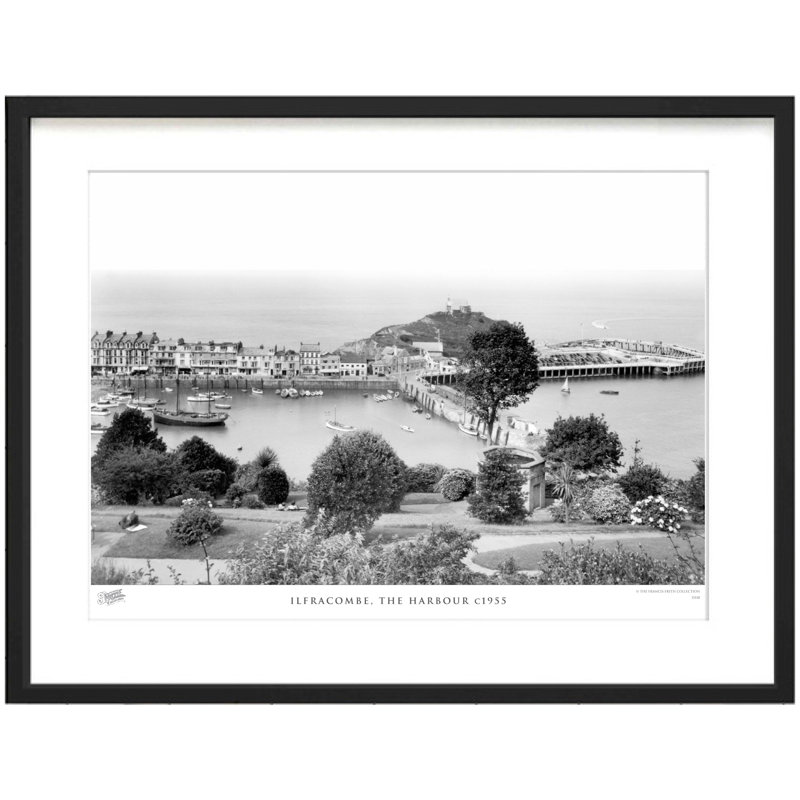 Ilfracombe, The Harbour C1955 - Single Picture Frame Print, 45cm H x 60cm W x 2.3cm D