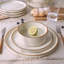 Ensembles de vaisselle et bols Nebula, ensembles de vaisselle 24 pièces, blanc vanille avec bordure brune-881278302