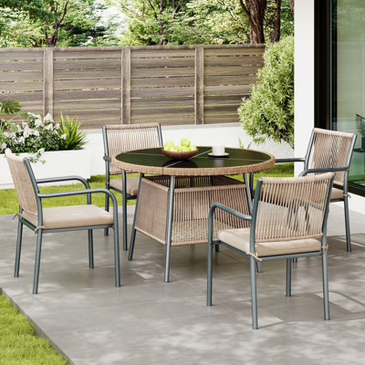 4 - Person Patio Dining Set with Round Table