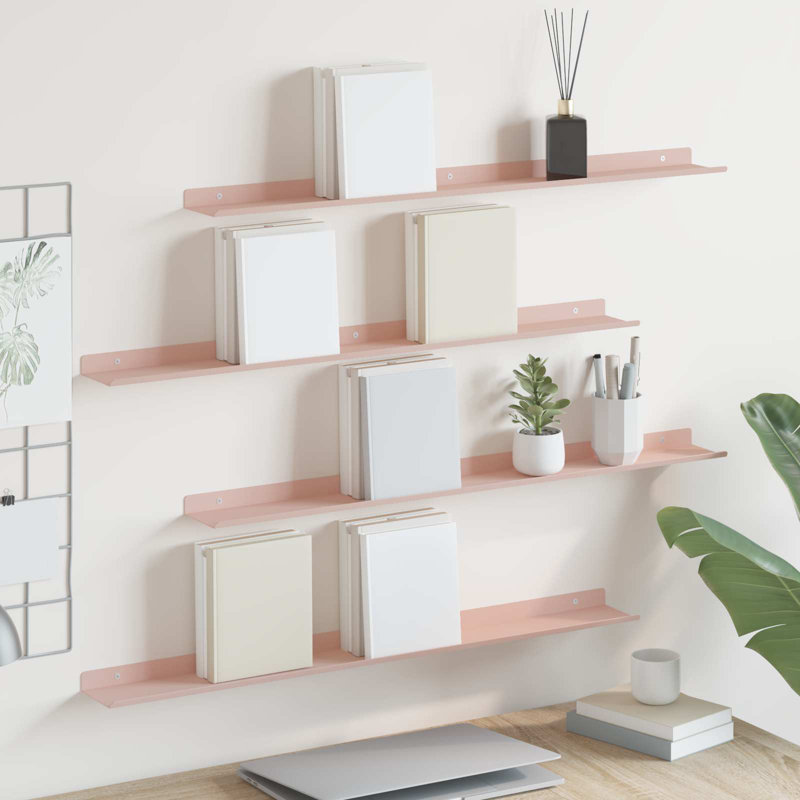 Steel Floating Shelf, Pink
