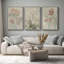 Art mural encadré, rétro, antique, classique pour chambre à coucher - 16 po x 24 po x 3 panneaux-291337640-291337641