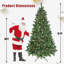 Arbre de Noël intelligent de 9 pi avec 620 lumières DEL RVB contrôlées par le WiFi, 1721 pointes en PVC, 38 fonctions d'éclairage, synchro musicale, support en métal à charnière-1738870311