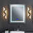Integrated LED 8" Black Modern Wall Light with Handmade Textured Glass for Living Room Hallways Entryway Bedroom-650062907