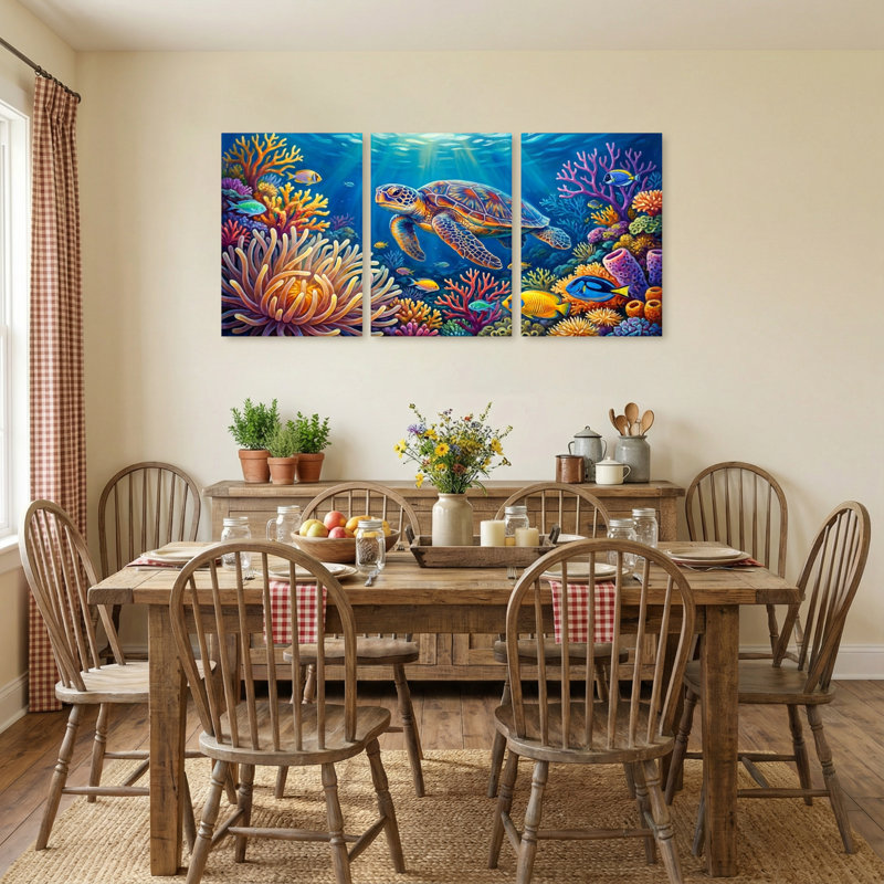 Animaux, ensemble de 3 impressions sur toile, H 18 po x l 36 po