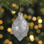 5" Glittered Silver Glass Finial Christmas Ornament
