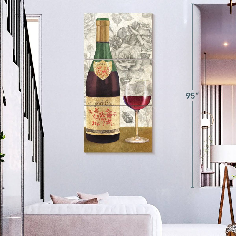 Wine And Roses II, 75" H x 36" W