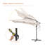 Scarlott 98.3" x 98.3" Square Umbrella-1915426805