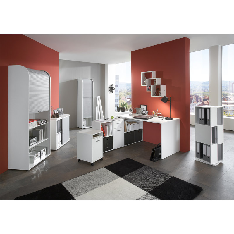 Elizabeth 2 Piece Writing Desk Office Set, White