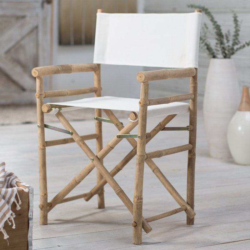 Laseter Folding Director Chair, Bone
