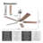 42-Inch Low Profile Ceiling Fan with Light and Remote, Silver Finish, ABS Blades for Indoor Use