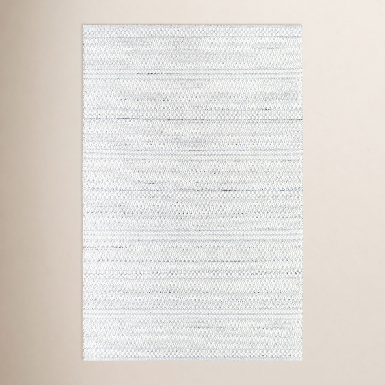 Lavande Hand-Woven Chevron Rug, Rectangle 5' x 7'6"