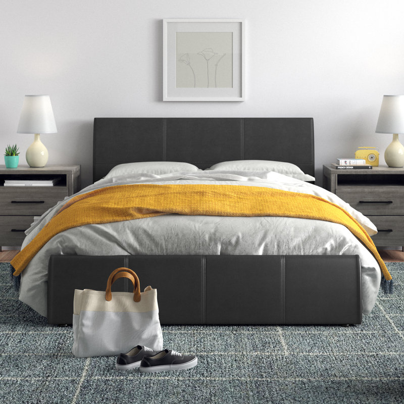Baudoin Upholstered Ottoman Storage Bed, Brown, Kingsize (5')