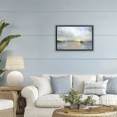 December Mists Seascape Floating Frame, design by Joanne Parent