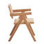 Ensemble de 2 fauteuils pour salle à manger de style moderne du milieu du siècle, fini naturel, style aéré, 51 cm l x 56 cm p x 79 cm h, structure en A.