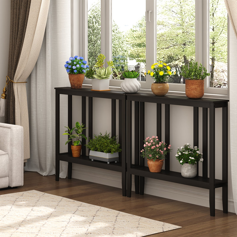 Canapé console en bambou 36,2 ", Marron foncé