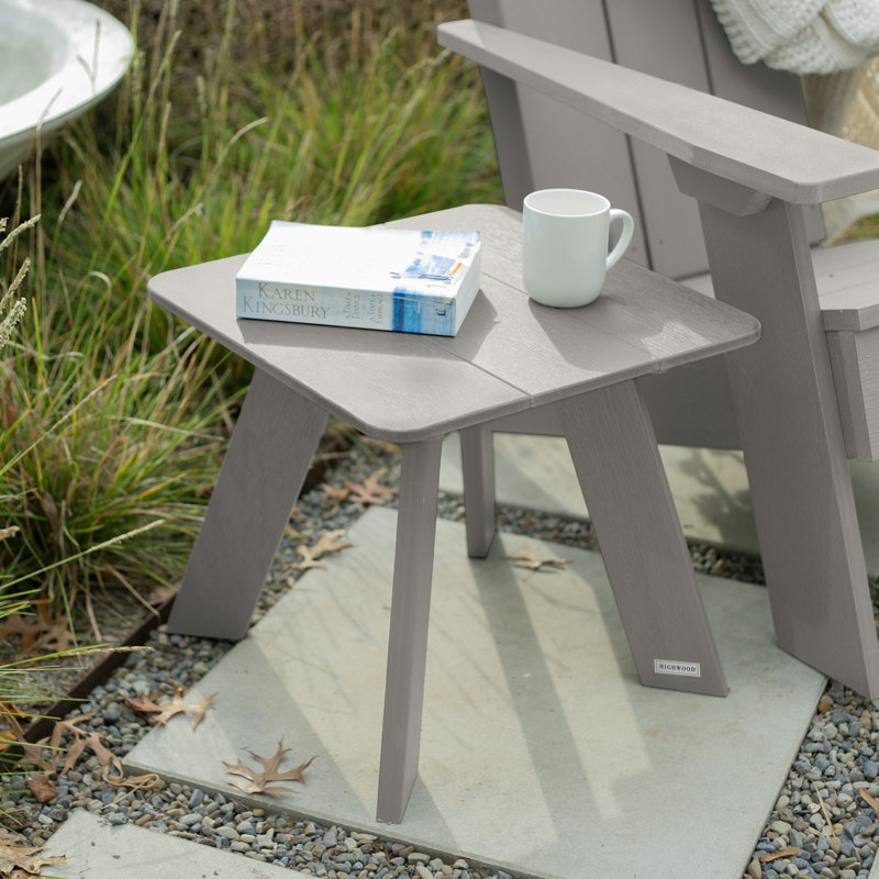 Byrnes Square Outdoor Side Table , 17.8'' in. W 17.8'' in. D, Harbor Gray