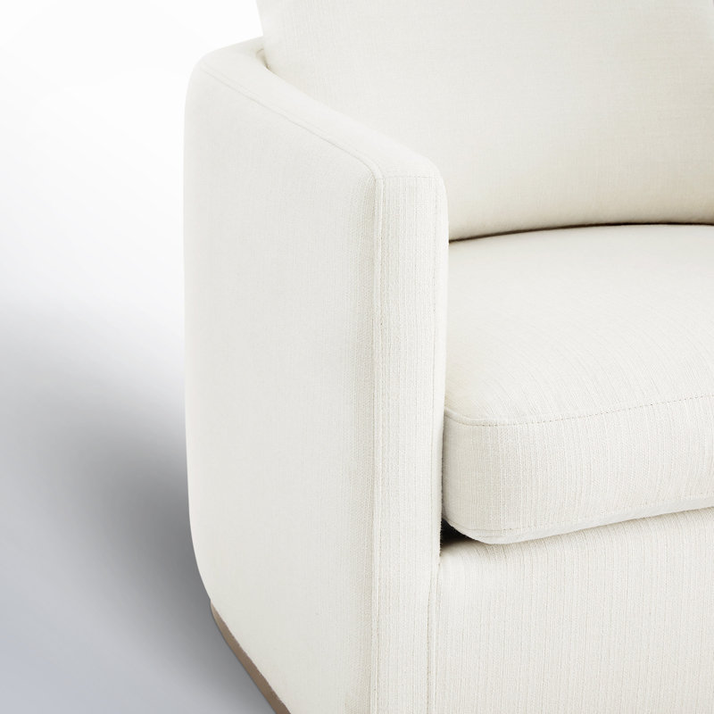 Fauteuil d'appoint rembourré Bobbi, Coton tissé Flannigan Performance