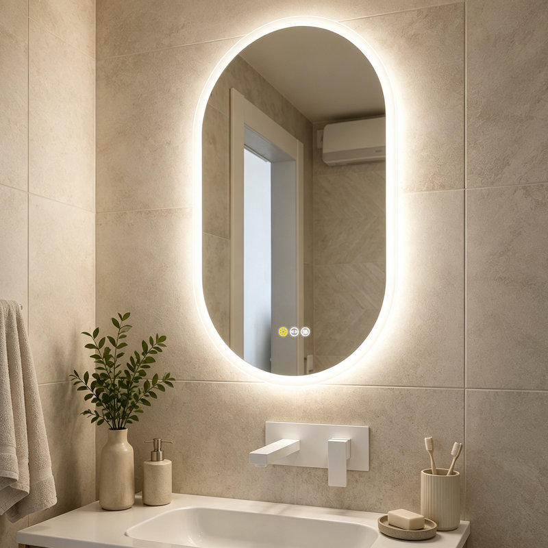 Miroir de salle de bain à DEL, 31,5 po x 20 po