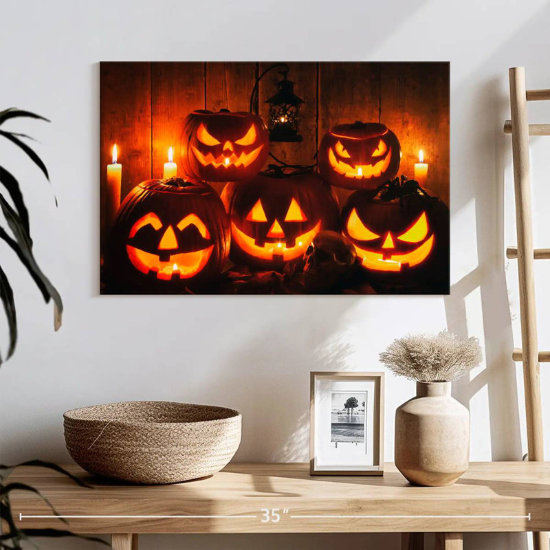 Lanternes d'Halloween, H 16 po x l 24 po