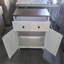 Armoire de rangement Farmhouse avec tiroir et tablette réglable, armoire de cuisine blanche avec comptoir en noyer, armoire à café moderne pour la cuisine, la salle à manger, la salle de bain, le vestibule