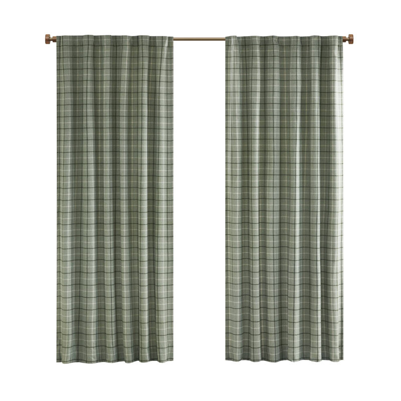 Panneau de rideau simple occultant et isolant en molleton 50 x 84 po Anaheim, Vert, L 50 po x L 84 po
