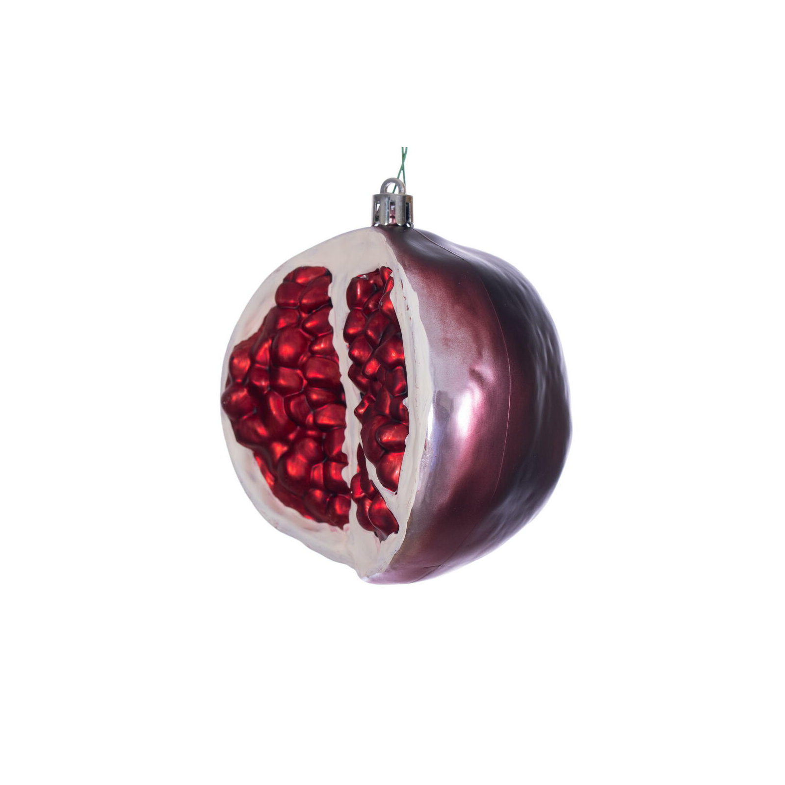 4" H Glittered Pomegranate Shaped Ornament 