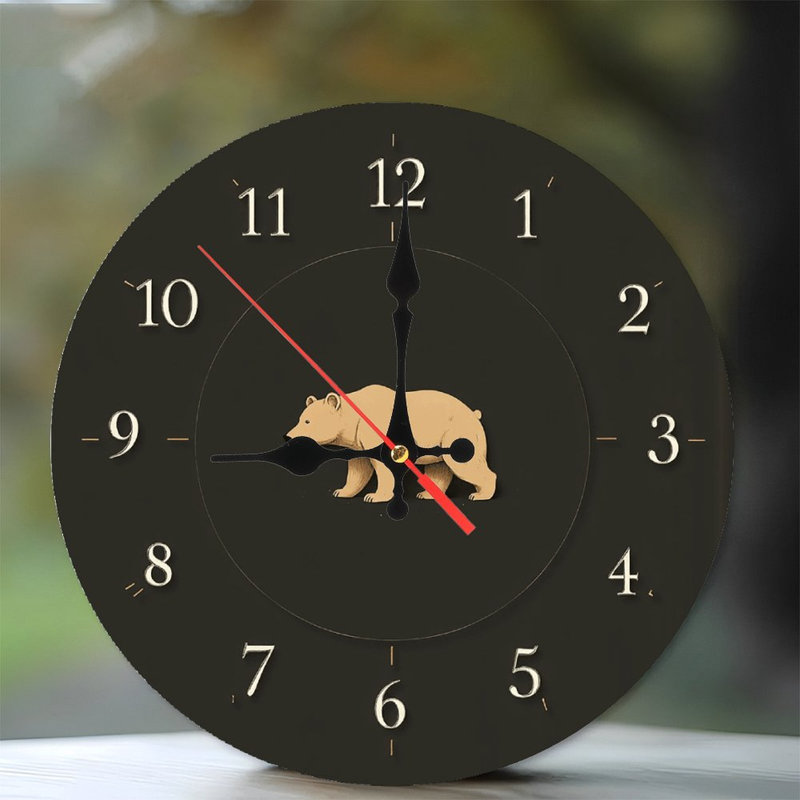 Elegant Bear Clock