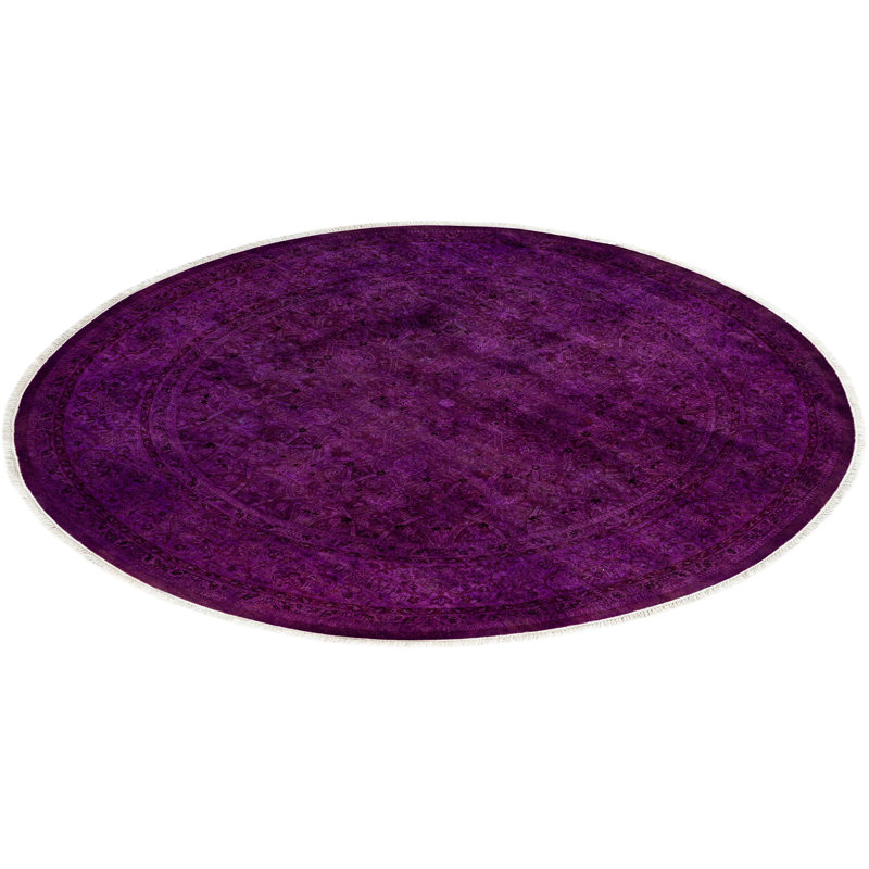 Overyed One-of-a-Kind Round 6'1" X 6'1" Hand Knotted Area Rug