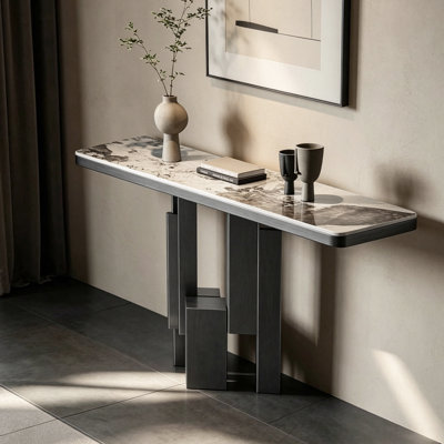 Italian-style light luxury modern console table