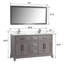  Ensemble de meuble-lavabo double 60 "avec miroir 60"-707484719