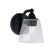Paramount Wall Sconce Shown In Matte Black Finish With 4.5” Square Clear Bubble Glass