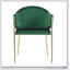 Chaise de salle à manger rembourrée en velours moderne avec structure dorée, alliant élégance, confort et durabilité pour toute salle à manger.
