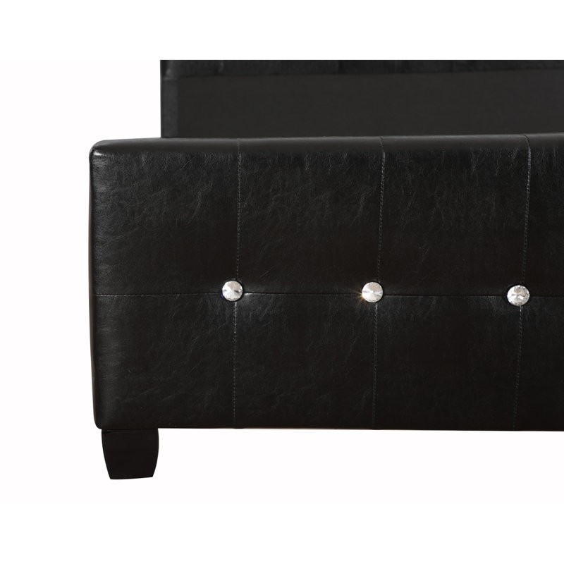 Stylish Transitional Bed, Black, Full