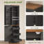 Armoire de cuisine étroite de 71 pouces avec 3 portes, étagères et 3 tiroirs pour petits espaces-134049635