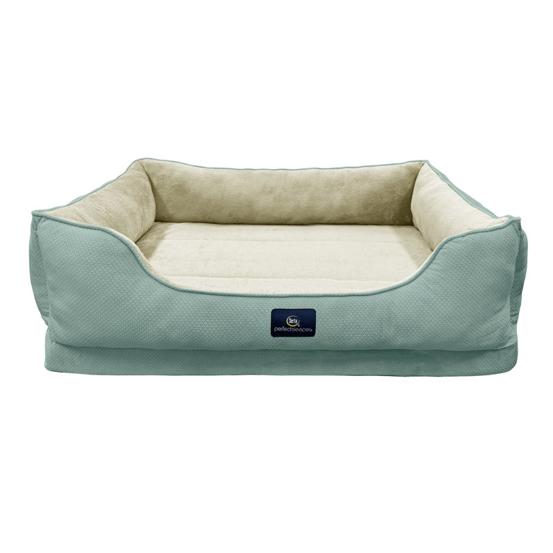 Lit pour chien Serta Ortho Cuddler, Bleu, H 10 po x l 46 po x P 34 po
