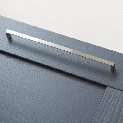 Brushed Nickel Square D-Bar Handles 