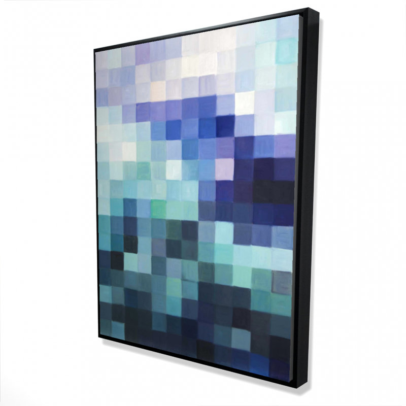 Pixelized Landscape Print On Canvas
