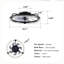 Ventilateur de plafond à profil bas avec télécommande, métal noir élégant, lumière DEL de 20 pouces, moteur à courant continu à 6 vitesses pour le salon, la chambre à coucher et la cuisine