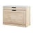 27.5"W Shoe Storage Bench with Cushion, Flip-Top Storage, Entryway Natural Shoe Rack-144379578