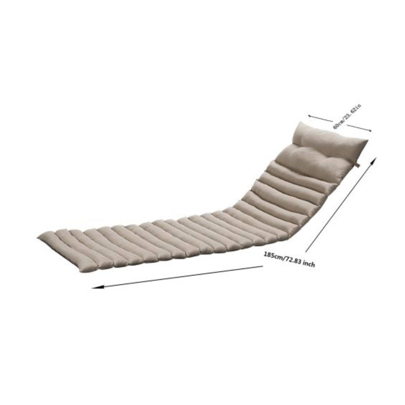 Remplacement du coussin de siège de meuble de patio 2 pièces - Chaise longue d'extérieur kaki et coussins de chaise, Brun