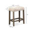 Tabouret capitonné à hauteur de comptoir à boutons, ensemble de 2, taupe-1955293714-1955293715