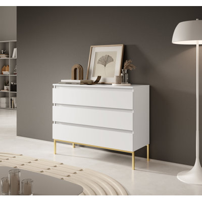 Abrah 100 cm W Chest of 3 Drawers